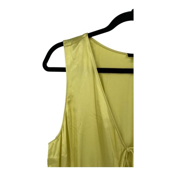 Rails Dress Cindi satin sleeveless v neck satin chartreuse size XXL - Picture 3 of 8